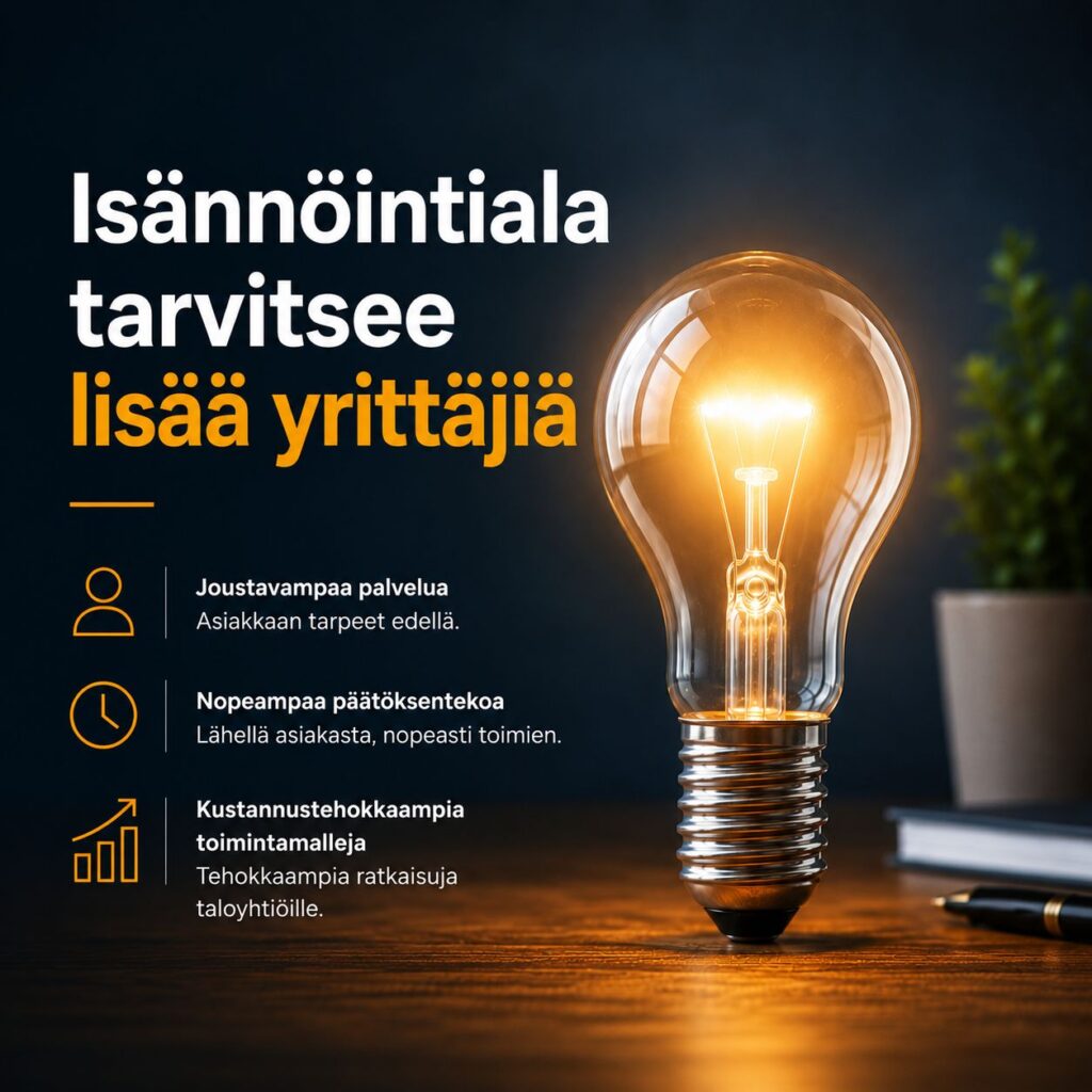 Isännöintiala tarvitsee lisää yrittäjiä