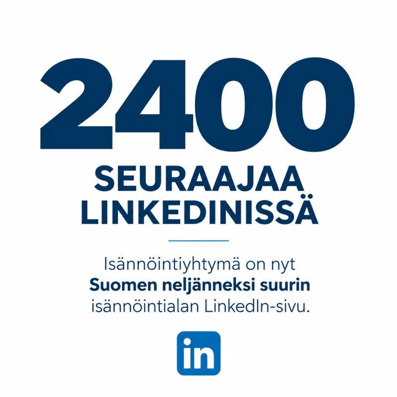 Isännöintiyhtymä nousi Suomen neljänneksi suurimmaksi LinkedInissä