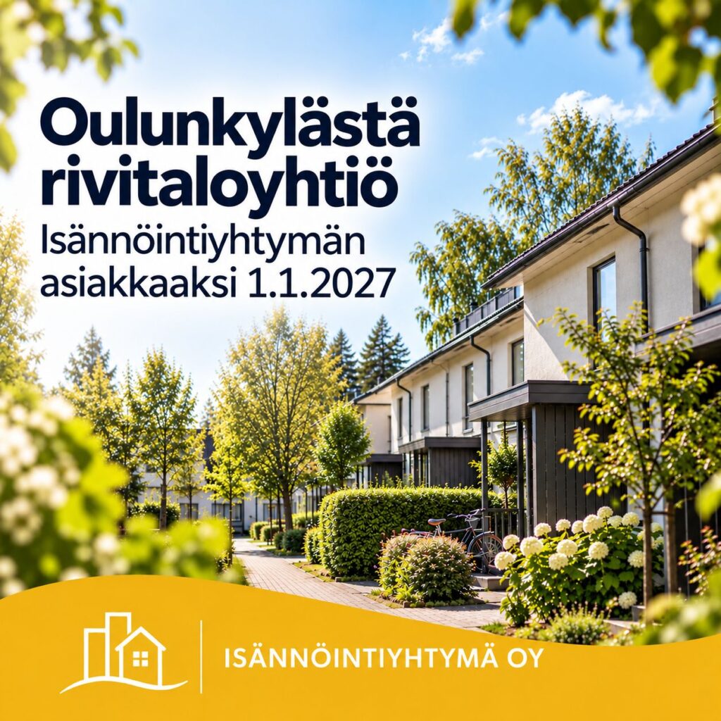 Oulunkylästä rivitaloyhtiö Isännöintiyhtymän asiakkaaksi 1.1.2027